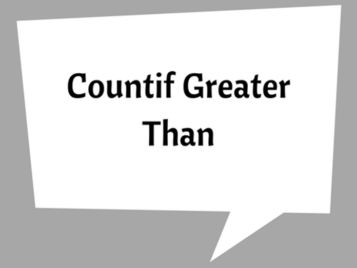 Countif Greater Than